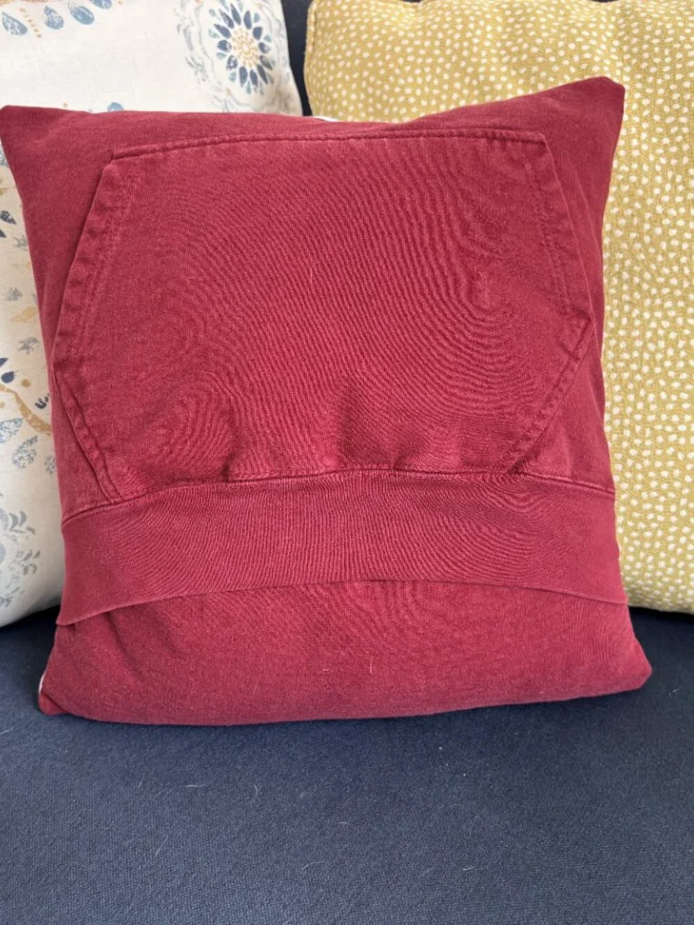 Indiana University Hoosiers reworked sweatshirt throw pillow cover dorm decor